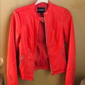 Limited edition red/orange leather jacket